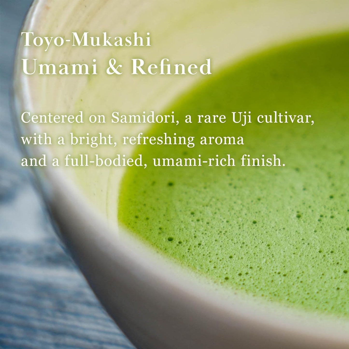 TSUJIRI Toyo Mukashi Matcha Powder - Premium Ceremonial Grade, Rich Umami &amp; Smooth Texture, Samidori-Centered Blend, First Harvest Uji Kyoto Japan, 30g
