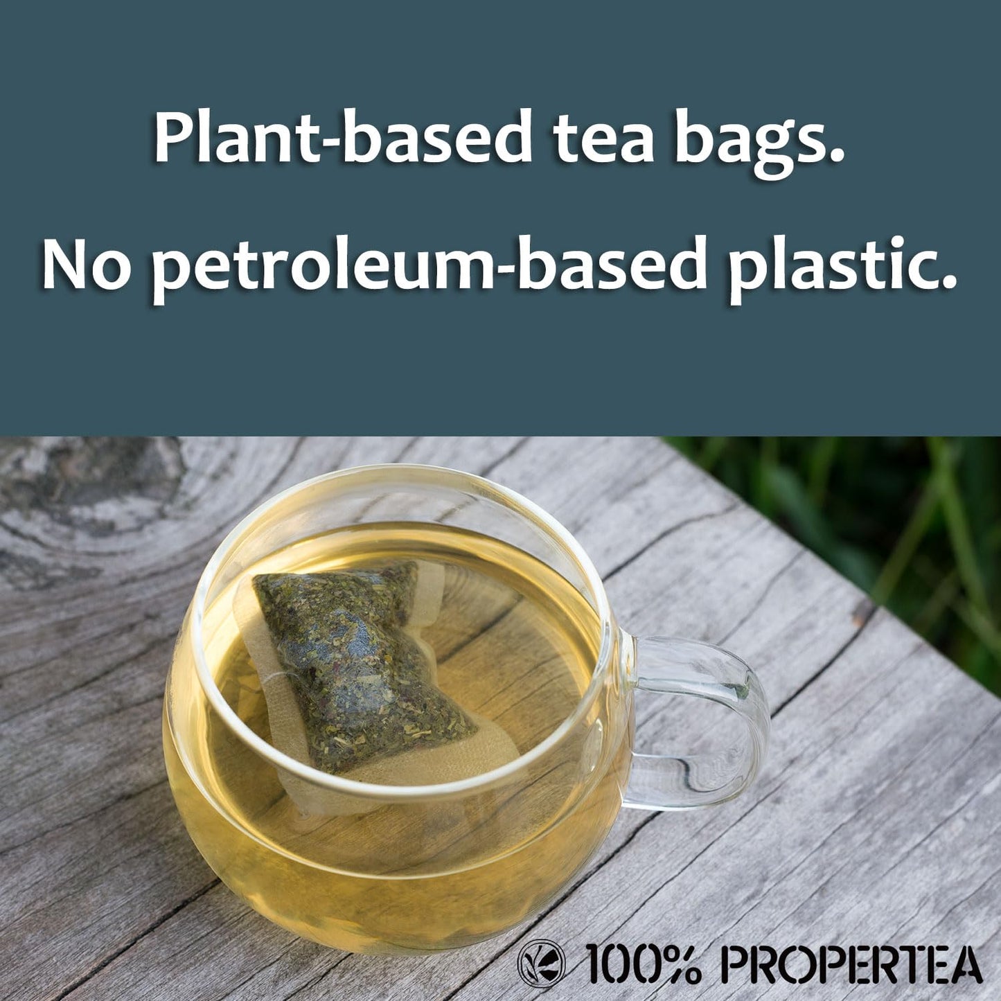 100% Propertea Organic Green Tea Bags,100 Count Eco-Friendly Tea Bags,Hot or Iced,Unsweetened,Low Caffeine, Rich in Antioxidants, Resealable Pouch,Classic Taste