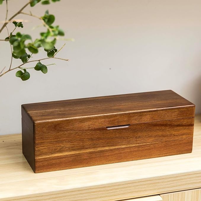 Acacia Wooden Tea Bag Organizers, Tea packet Storage Boxes, Tea Caddy for Tea Bags Chest, Teabag Holder Containers, Teabox Station Display