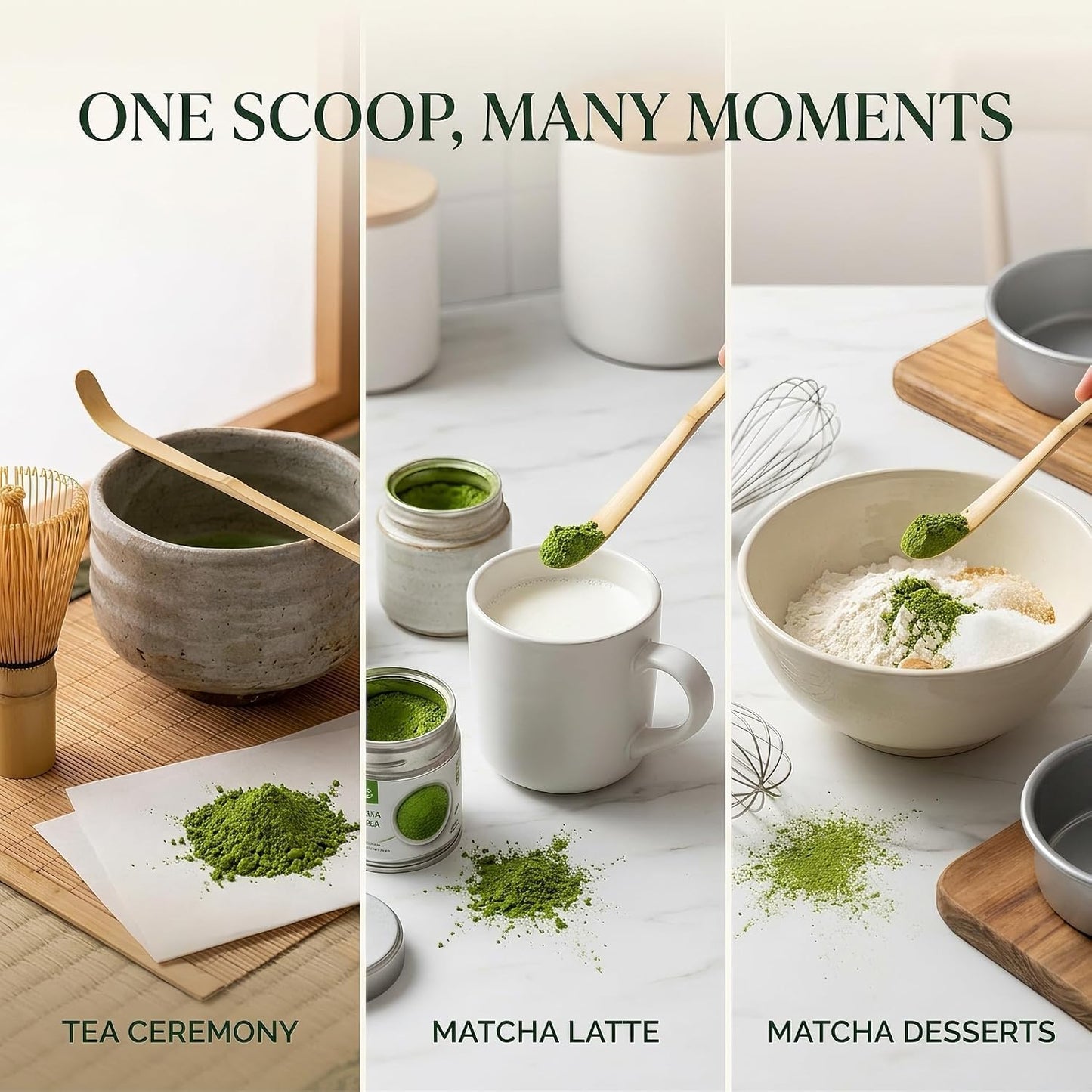 Japanese Bamboo Matcha Scoop - 18cm Brown Traditional Tea Ceremony Spoon for Matcha and Coffee | Durable Eco-Friendly Espresso Accessories,Tea Ceremony Supplies, Coffee Scoops