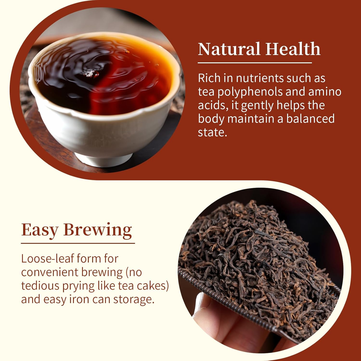 CHADUO Puerh Tea Loose Leaf Aged 5 Years Premium Yunnan Pu erh Ripe Puer Tea 7.05oz/200g Royal-Grade Aged Aroma & Jujube Fragrance 普洱茶 普洱散茶 宫廷普洱茶 云南勐海