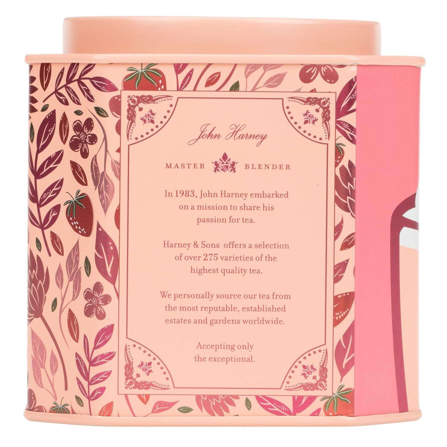 Harney & Sons Strawberry Milkshake Oolong Tea, 30 Sachets in Tin | Oolong tea with strawberry, milk and vanilla flavors.