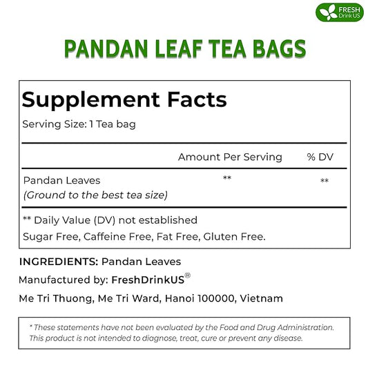 FreshDrinkUS, Premium 25 Mugwort Leaf Tea Bags, 100% Natural and Pure Mugwort Leaves. Loose Leaf Herbal Tea. No Sugar, No Caffeine, No Gluten, Vegan