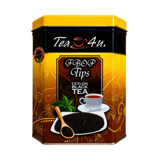 Tea4U Flowery Broken Orange Pekoe (FBOP) Ceylon Black Tea Loose Leaf - 200g
