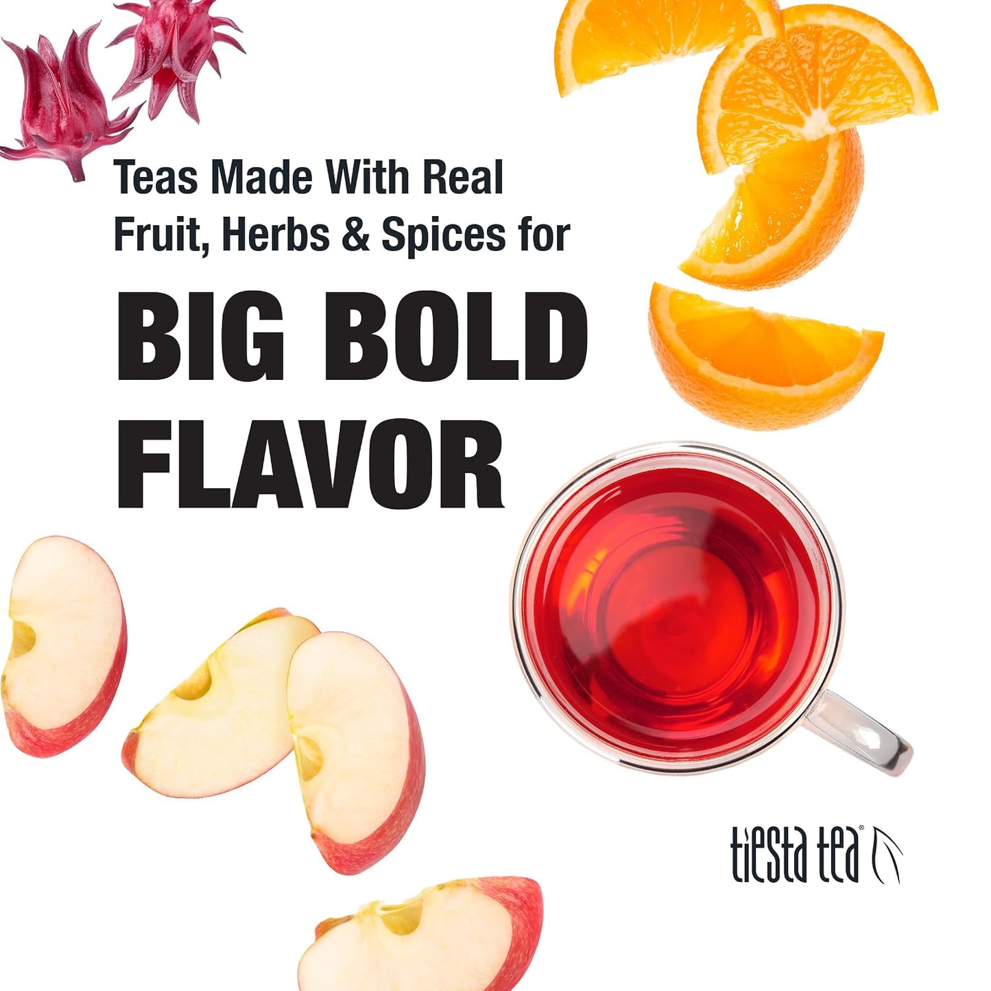 Tiesta Tea - Orange Tango, Loose Leaf, Orange Hibiscus Herbal Tea | Premium Non-Caffeinated Fruit Blend, Makes Hot or Iced &amp; Up to 25 Cups, 2oz Resealable Pouch