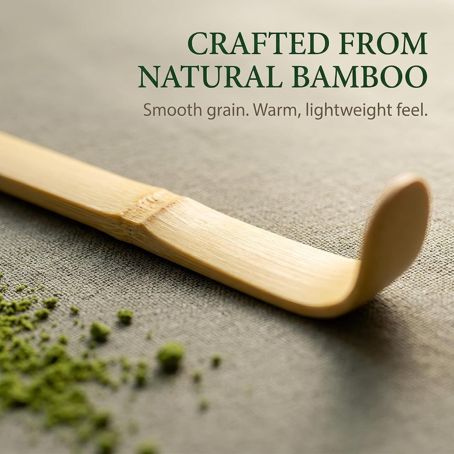 Japanese Bamboo Matcha Scoop - 18cm Brown Traditional Tea Ceremony Spoon for Matcha and Coffee | Durable Eco-Friendly Espresso Accessories,Tea Ceremony Supplies, Coffee Scoops