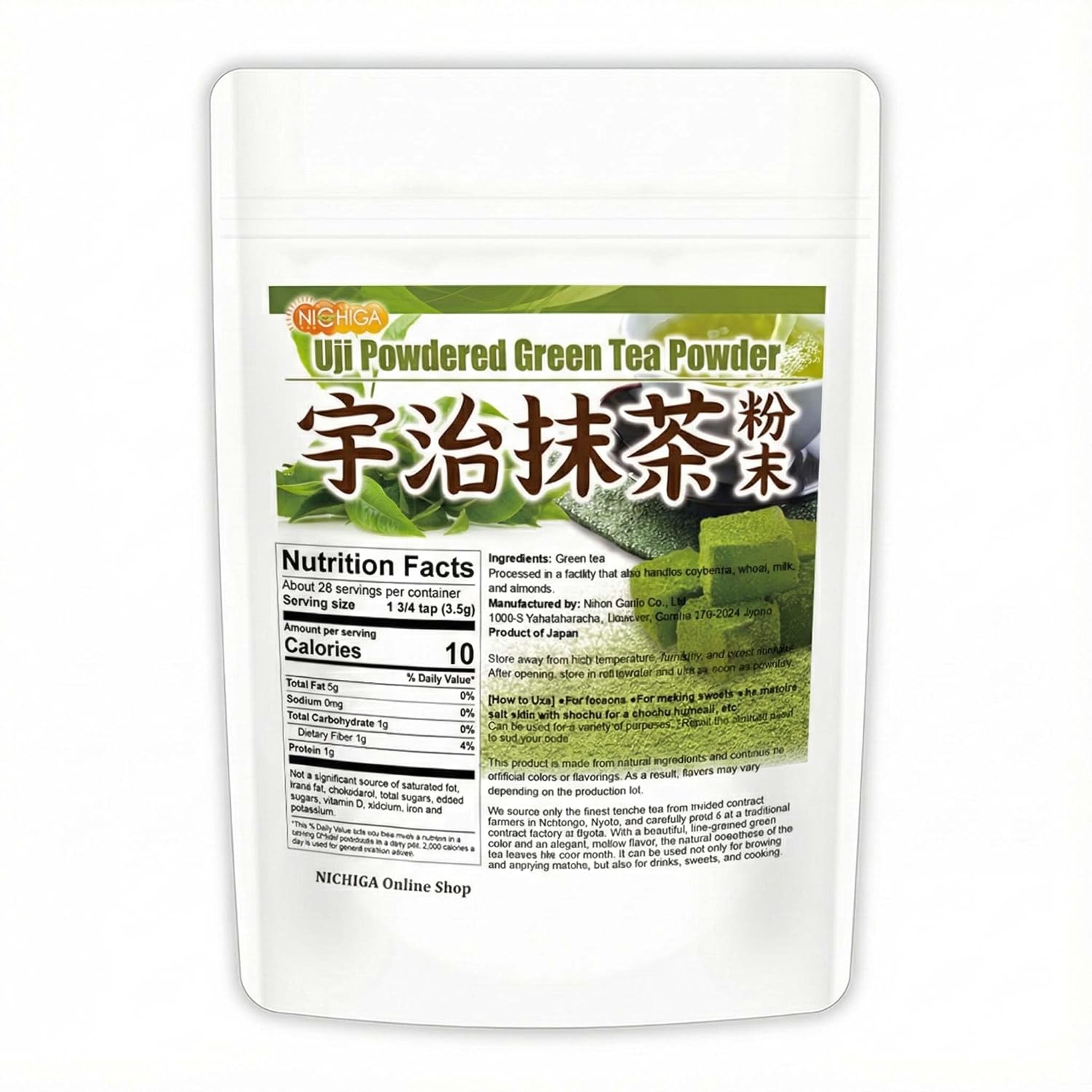 Japanese Matcha Green Tea Powder – Uji Matcha from Kyoto, Stone Ground, Premium Culinary Grade, Smooth & Naturally Sweet, for Latte, Smoothies & Baking