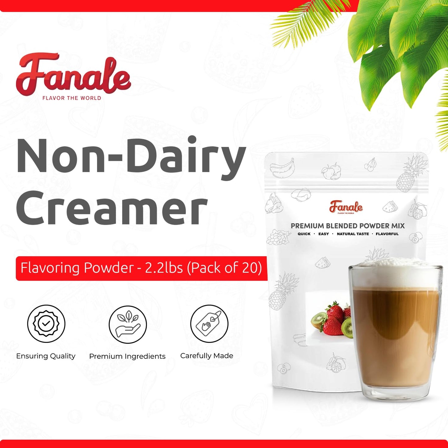 Fanale Non-Dairy Creamer Milk Tea Powder, Instant Flavoring Powder, 2.2 lbs | Instant Flavoring Mix Perfect for Boba Milk Tea, Smoothies, Baking &amp; Desserts. Rich &amp; Creamy Beverage Powder, Easy to Prep
