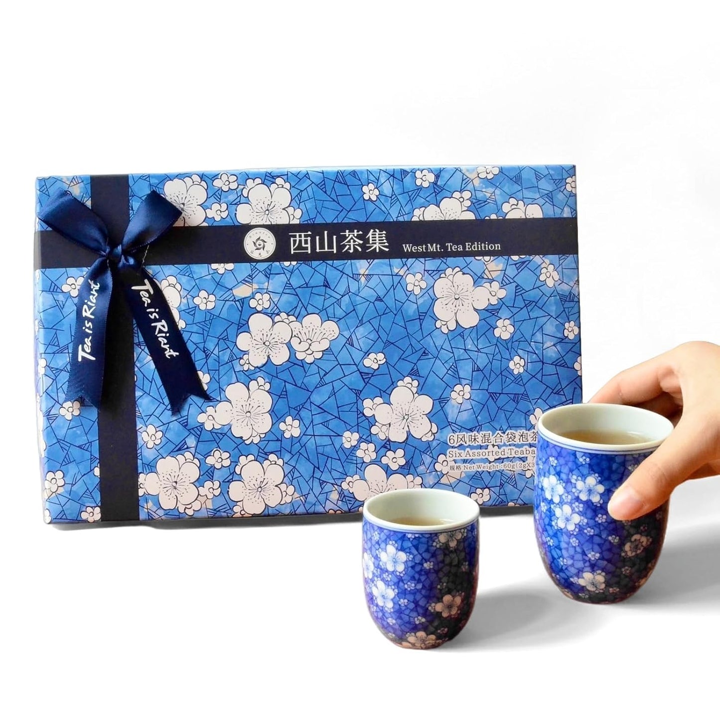 Rinatea Tea Gift Set - West Mt. Tea Selection-Tea Bag Sampler Variety Pack - Includes 6 Rich Flavors, 30 Tea Bags