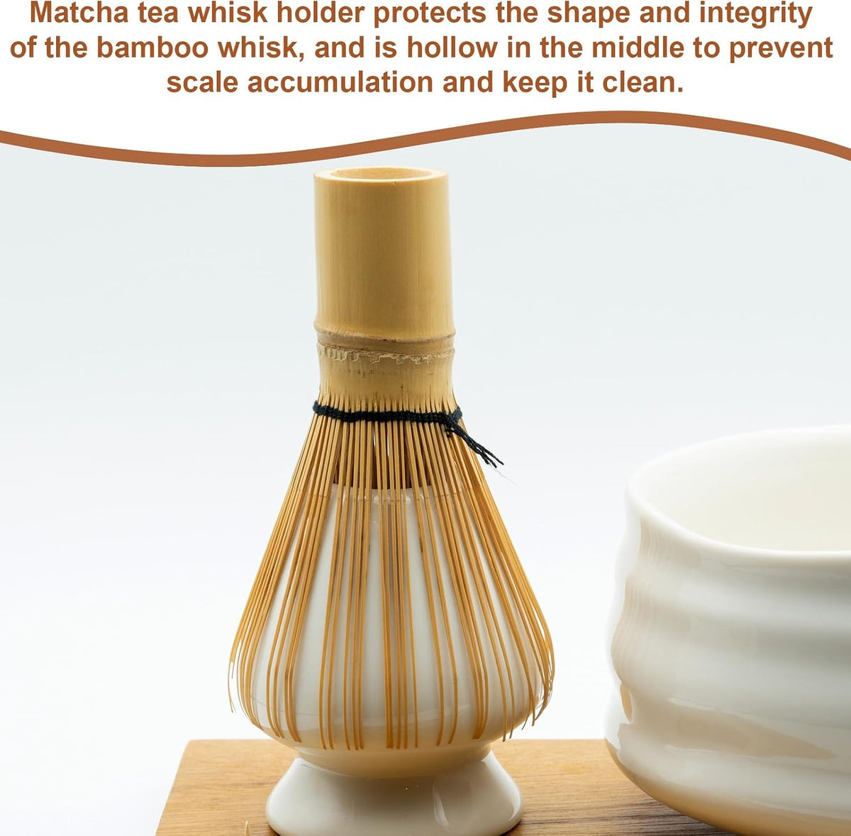 HARFINGTON Ceramic Chasen Stand 70mm Matcha Whisk Holder Teas Set Whisks Stand Traditional Matcha Tea Chasen Holder Tea Set Accessories for Tea Tasting, Gradient Green