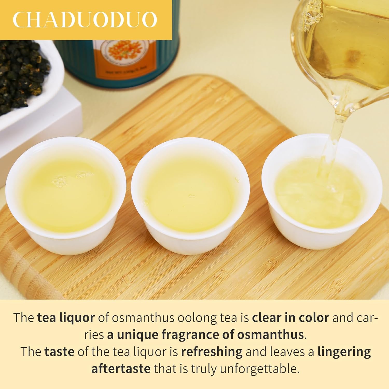 CHADUO Osmanthus Oolong Tea taiwan oolong tea Loose Leaf Premium Taiwan High Mountain Oolong Tea 5.3oz Natural Osmanthus Fragrance Sweet Taste 中国茶 烏龍茶 台湾茶 桂花乌龙茶