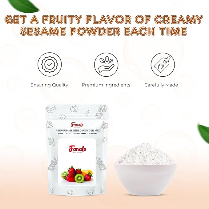 Fanale Premium Creamy Sesame Bubble Tea Flavoring Powder | Perfect for Baking, Smoothies, Desserts and Drinks | Instant Flavoring Powder for Boba Milk Tea- 2.2 Pounds (Pack of 20).