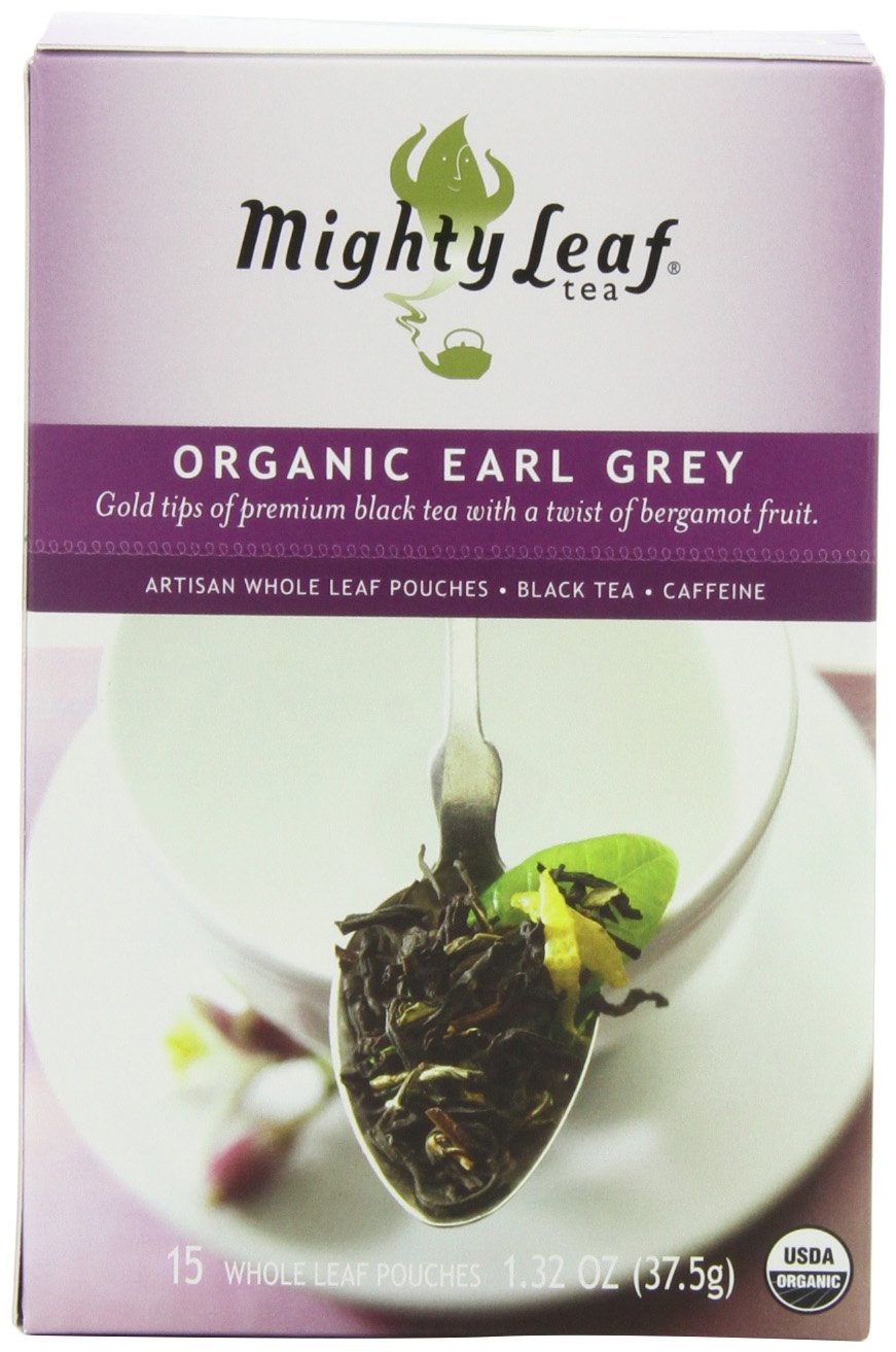 Mighty Leaf Organic Earl Grey Black Tea – 45 Count (15 Silken Tea Bags per Box, Pack of 3) – Smooth, Aromatic Whole Leaf Black Tea with Bergamot – USDA Organic – Packaging May Vary