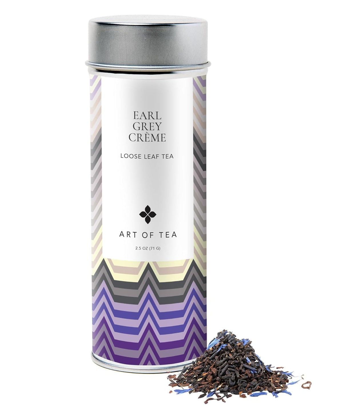 Art of Tea Earl Grey Creme 2.5oz Loose Leaf Tea in Reusable Tin, Premium Black Tea with Bergamot &amp; Vanilla Cream Flavor, Smooth Caffeinated London Fog Tea, Gourmet Loose Tea
