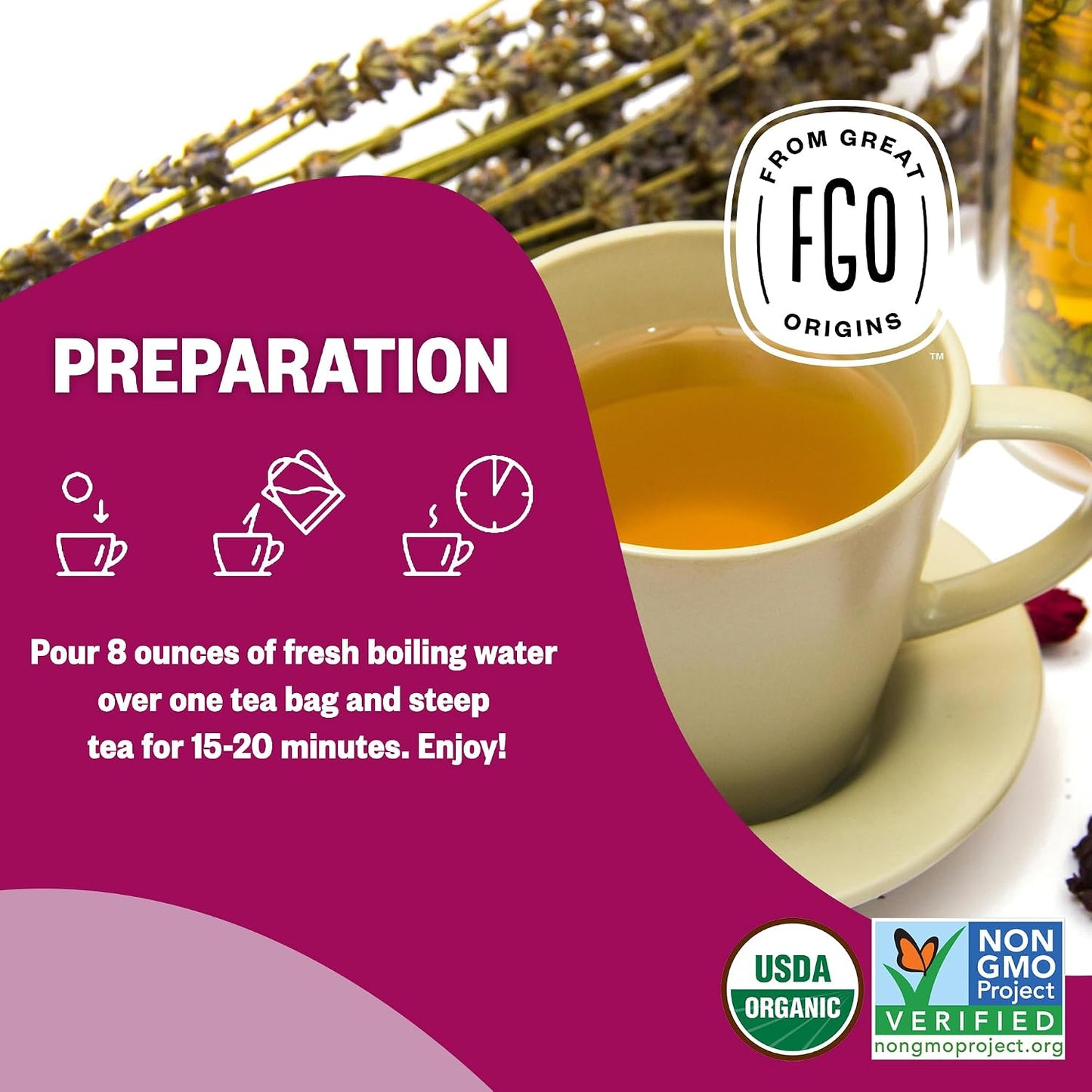 FGO Organic Milk Thistle Tea, 100 Count, Eco-Conscious Herbal Tea Bags, Resealable Bag, Caffeine Free, Packaging May Vary (Pack of 1)