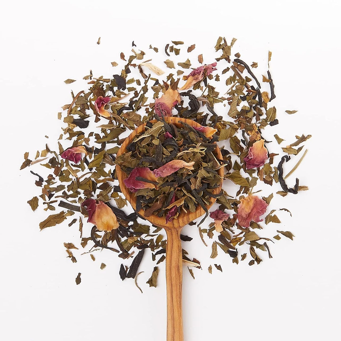 JusTea PURPLE MINT Loose Leaf Purple Tea, 40+ Cups Pouch, 1/5 Caffeine | Fair-Trade PURPLE MINT Loose Leaf Purple Tea. 60g/2.1oz Resealable Pouch. Steeps 40+ cups. 1/5 Caffeine. Organic.