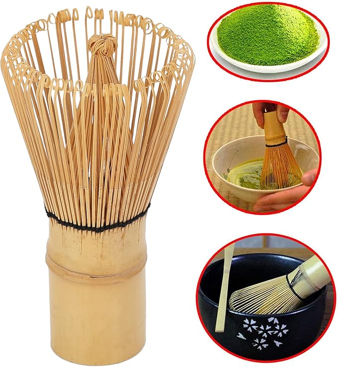 Matcha Whisk Chasen Tea Brush Tool for Japanese Green Tea Ceremony with Smooth Surface Comfortable Handle Fine Tines