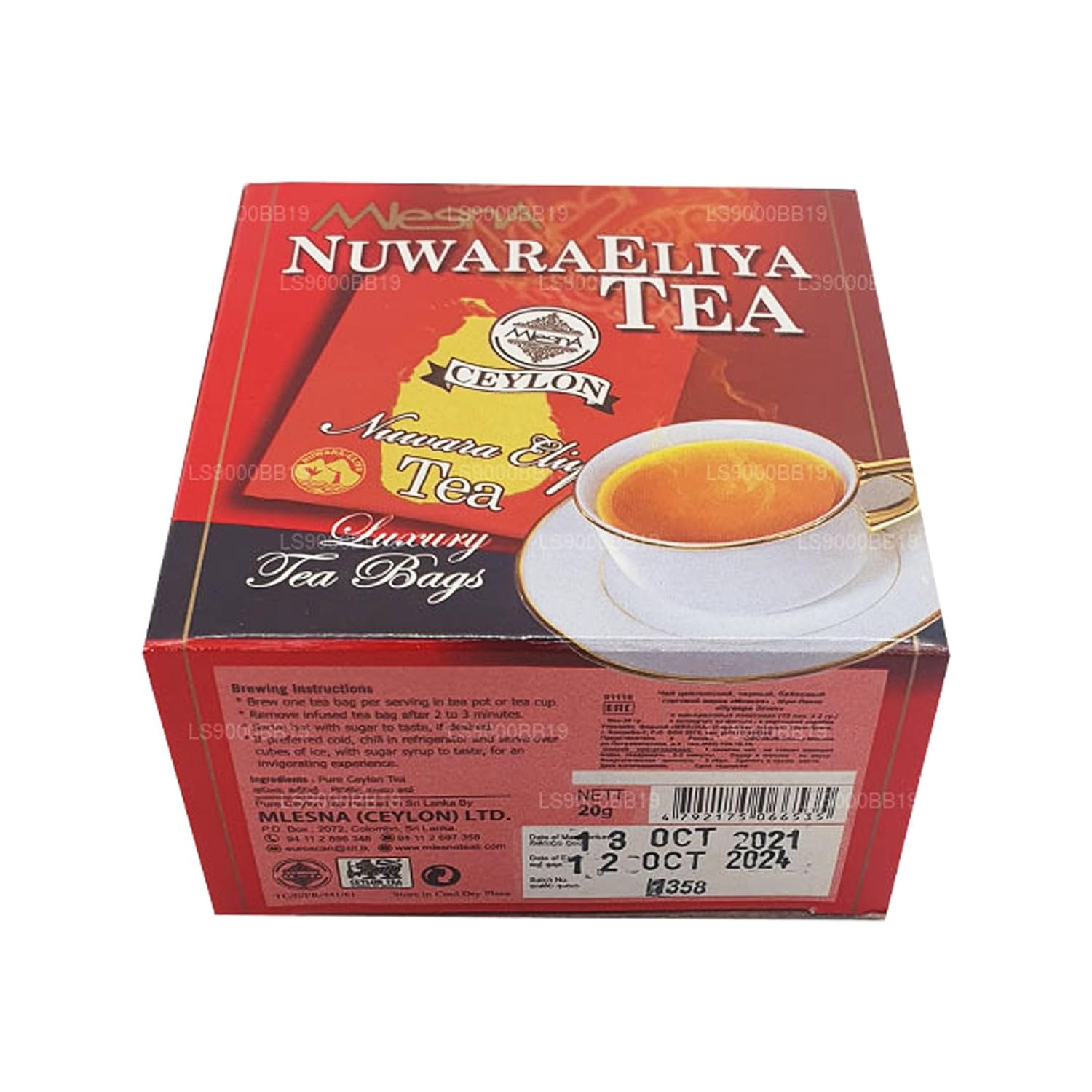 Mlesna Nuwara Eliya Tea - Ceylon Tea In Luxury Tea Bags