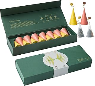 Herbal Delight Premium Tea Gift Set, 14 Individually Wrapped Pyramid Tea Bags, Chamomile & Rose Black Tea, Luxury Gift Box for Women, Birthday, Holiday & Hostess Gift