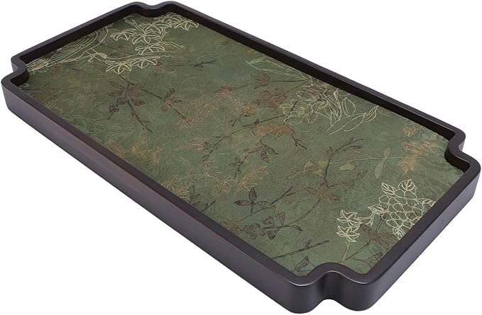 Wooden Tea Tray, Chinese Style Elegant Gongfu Tea Tray Serving Decorative Platter for Home Office Breakfast Coffee Table Dinner