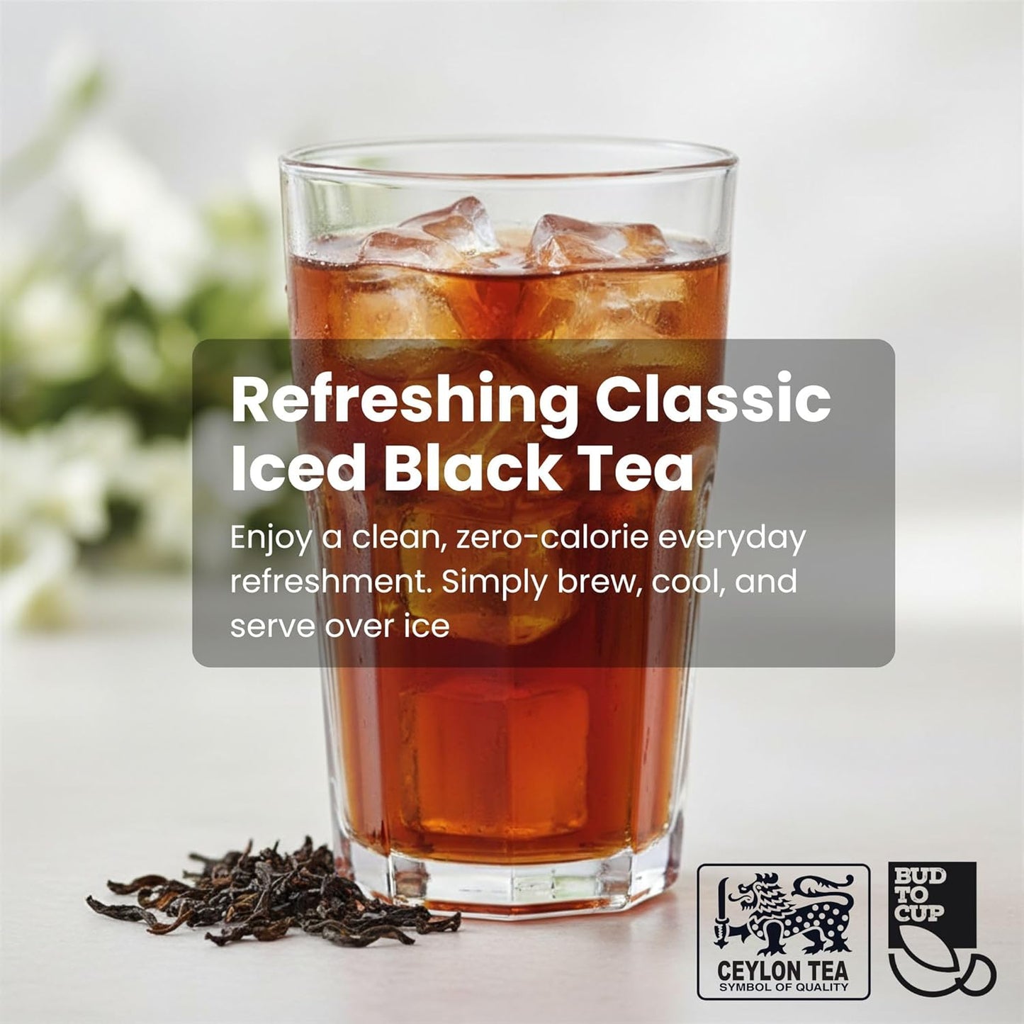 BUD TO CUP Ceylon Black Tea Bags, Classic Flavor – Sri Lankan Estate Black Tea with Warm Spice Notes, 20 Individually Wrapped Tea Bags
