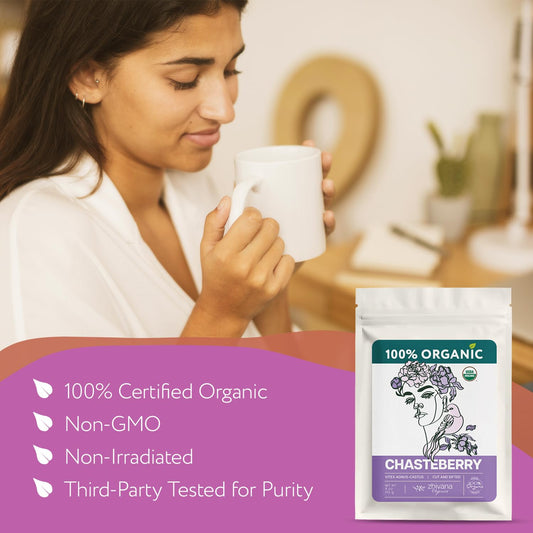 Organic Chasteberry Tea 4 oz - Chaste Tree Berry - Vitex - Women’s Health