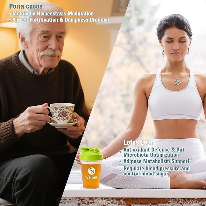 SAIPIN Lotus Green Tea Pods Variety Pack with Sports Cup,20 Pack 100% Organic Lotus Green Tea-Non-GMO，Gluten Free, Dairy Free, Sugar Free,Poria Tea