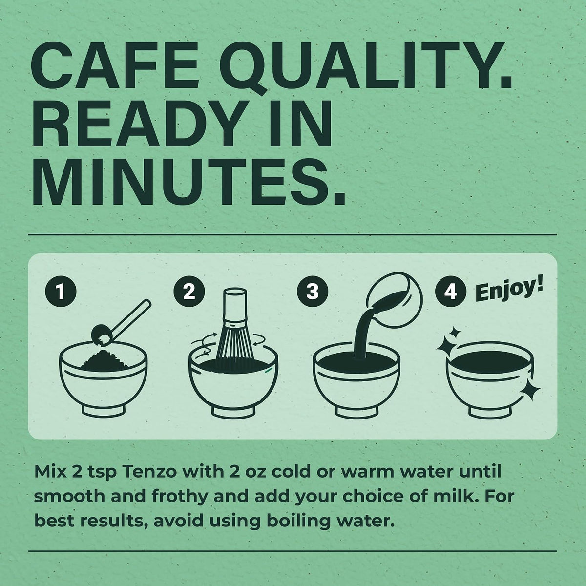 Tenzo Matcha Green Tea Powder, Organic Cafe Sweetened Matcha Latte Green Tea Powder, Ceremonial Barista Crafted Mix - Kosher - Authentically Japanese - Matcha Latte Mix (35.27 Ounce)