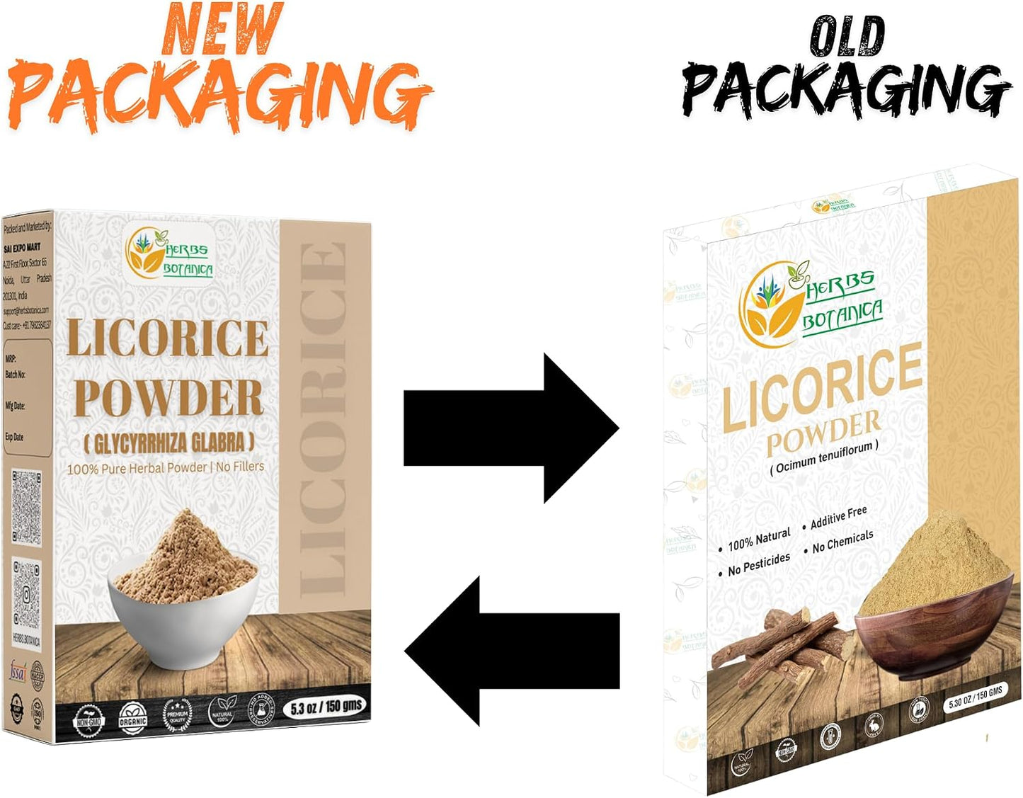 Herbs Botanica Licorice Powder 100% Pure &amp; Natural Licorice Root Powder for Herbal Tea, Skin Care, &amp; DIY Beauty Natural Licorice Root Supplement 5.3 oz Resealable Pack