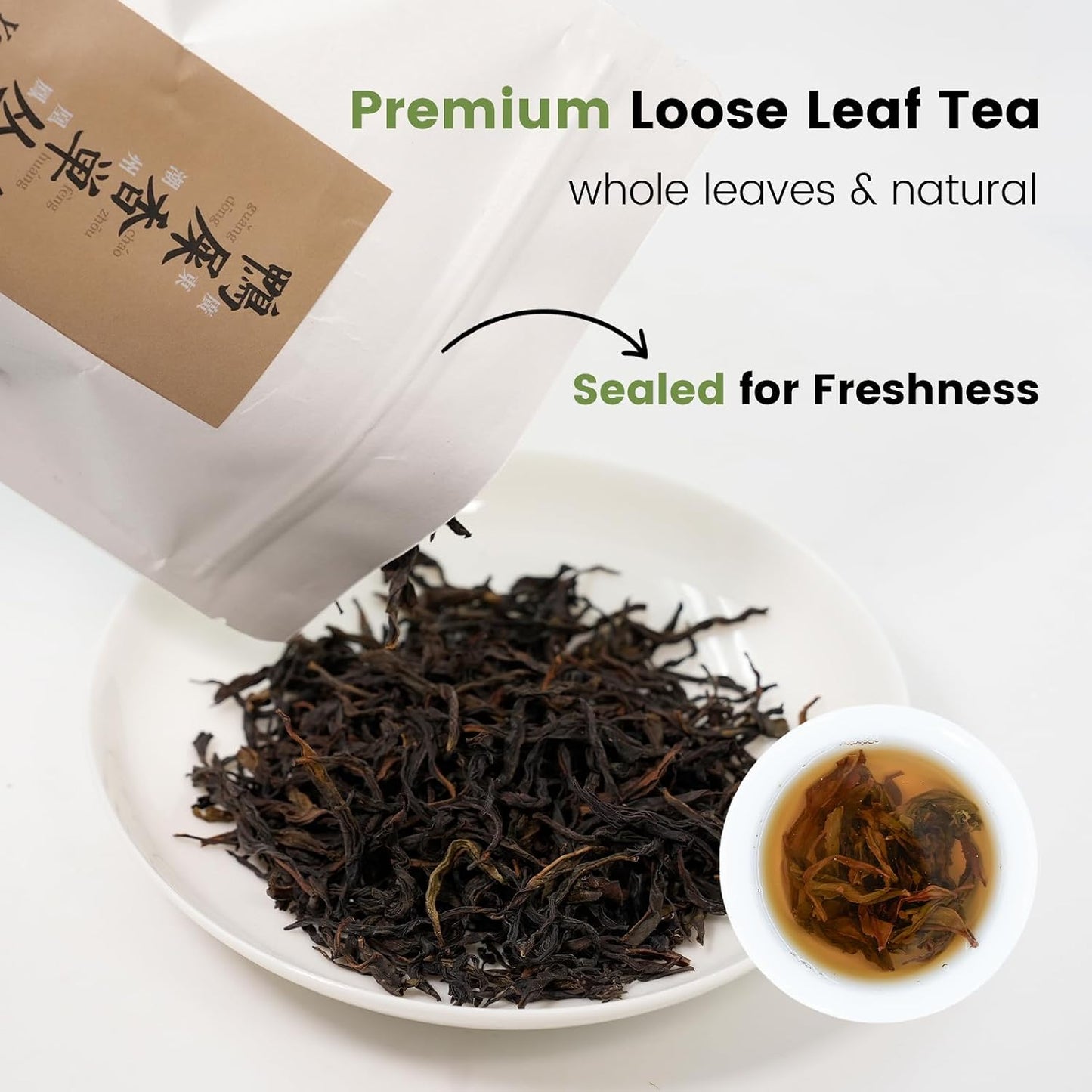 iTeaworld Ya Shi Xiang Oolong Tea Loose Leaf,Rich Floral Aroma 3.5oz | Up to 140 Cups|Premium Chinese Loose Leaf Oolong Tea|Whole Leaf Phoenix Dan Cong Oolong|Easy Mug Cold&amp;Hot Brewing