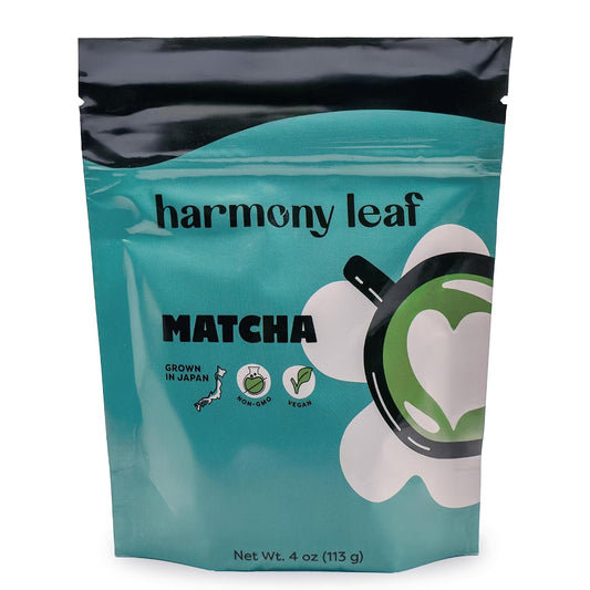 Harmony Leaf Matcha Green Tea Powder, 4 oz, 50+ Servings, Smooth Matcha for Lattes and Daily Rituals