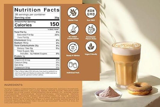 Flavfar Less Sugar 2 in 1 Milk Tea Powder, 2.2 lb – Instant Powdered Drink, Serve Hot or Cold – Authentic Taiwanese Flavor for Bubble Tea at Home