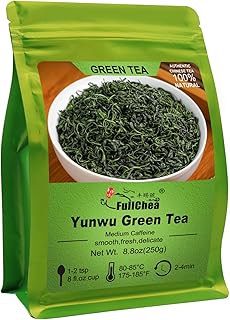 FullChea - Maojian - Chinese Yunwu Green Tea - Green Tea Loose Leaf - Mao Jian Tea - Refreshing Brisk - Improve Focus (8.8oz / 250g)
