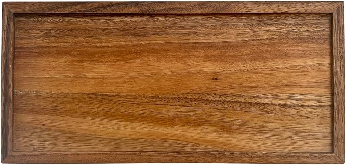 Ironwood Gourmet Acacia Wood Tea Box, XL Rectangular Tea Chest, 10 Compartment