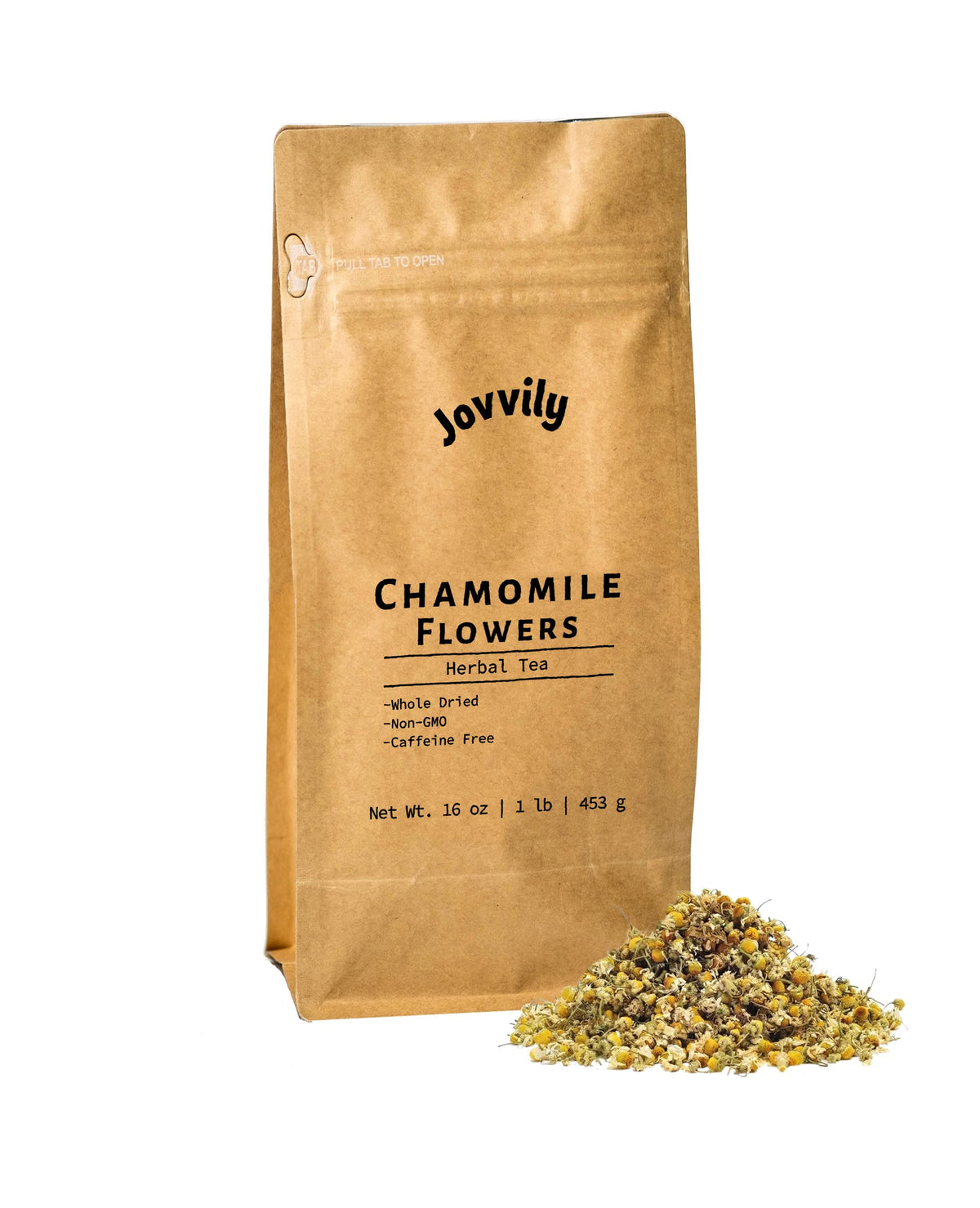 Jovvily, Chamomile Whole Flower Dried, 1 Lb