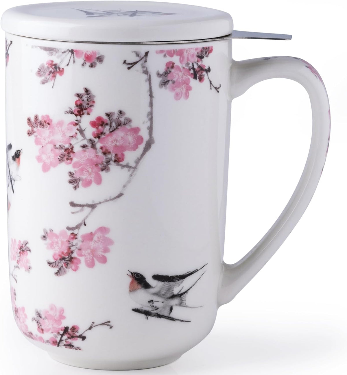 AmorArc Tea Cup With Infuser and Lid, 18oz Loose Leaf Tea Mug With Steeper