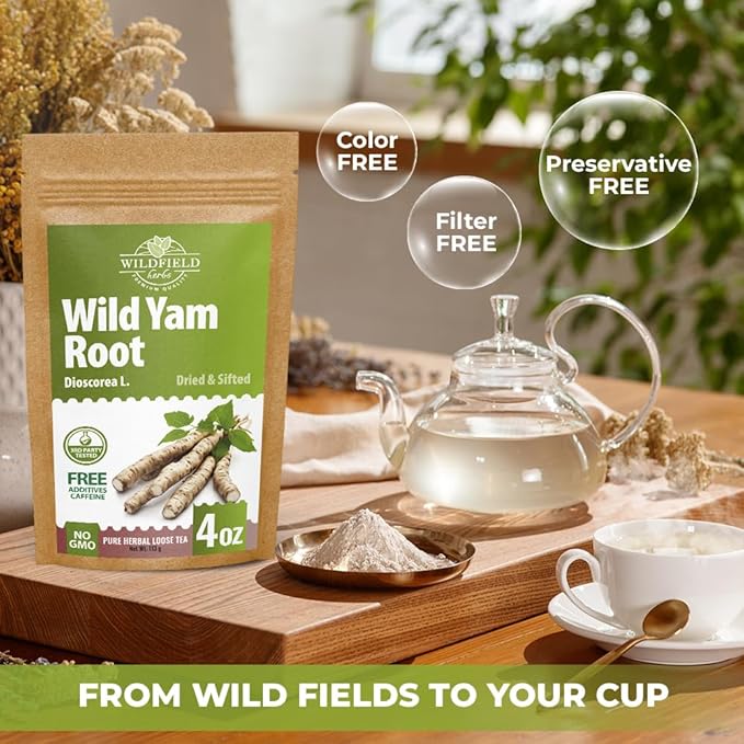 4 oz Wild Yam Root Herbal Tea (Dioscorea) - 113g Wild Yam Root Loose Herb Tea Ñame Silvestre
