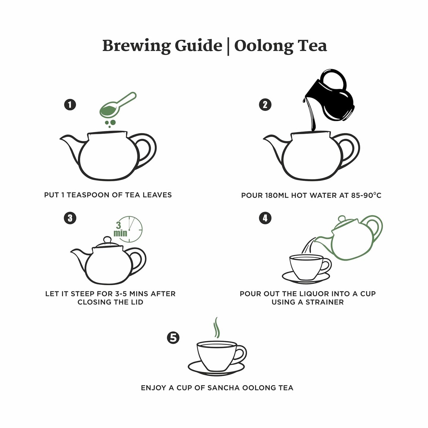 Sancha Tea Boutique, Oolong Tea, 50g Loose Leaves, Himalayan High Mountain Tea, Semi-Fermented Whole Leaves, Light Caffeine, Reviving Metabolism