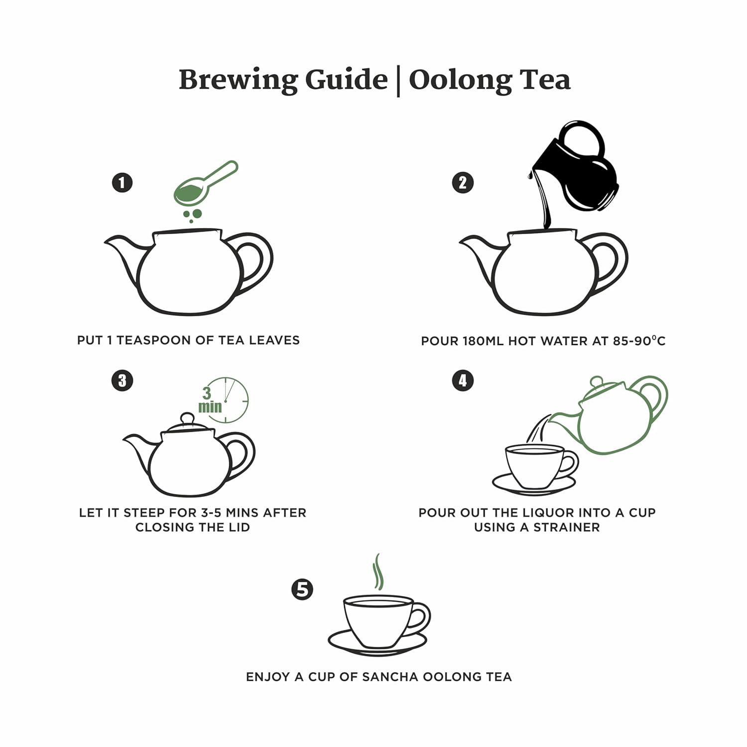 Sancha Tea Boutique, Oolong Tea, 50g Loose Leaves, Himalayan High Mountain Tea, Semi-Fermented Whole Leaves, Light Caffeine, Reviving Metabolism