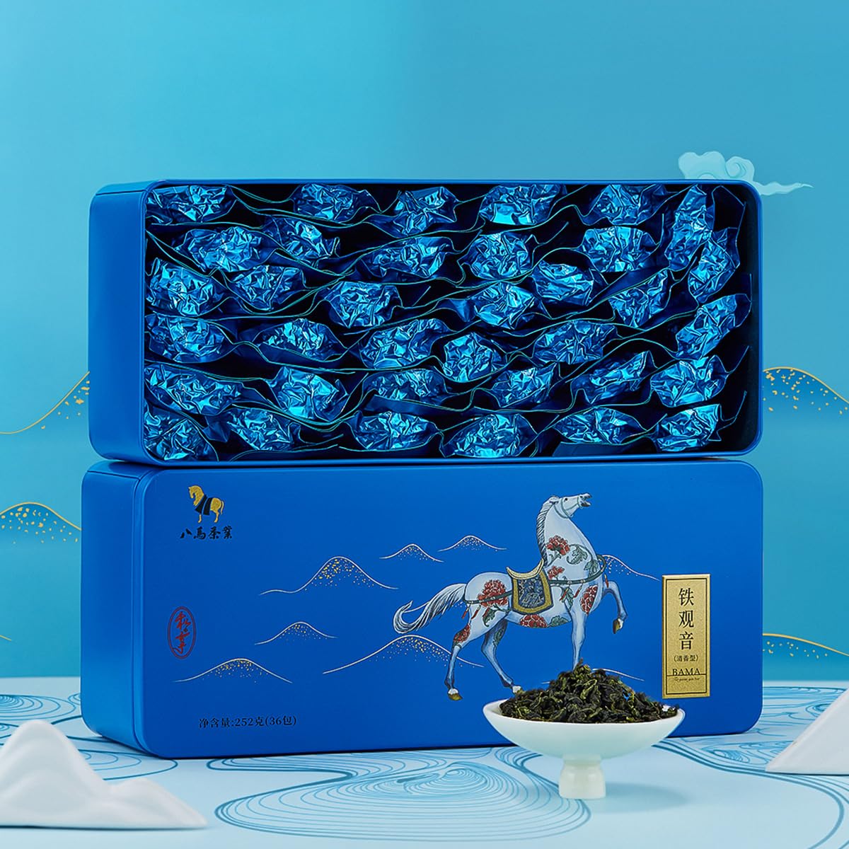 BAMATEA Authentic Anxi Tieguanyin Oolong Tea Loose Leaf - 8.89oz (252g) Iron Goddess of Mercy, National Intangible Cultural Heritage Tea, Premium High Mountain Fresh Flavor from China