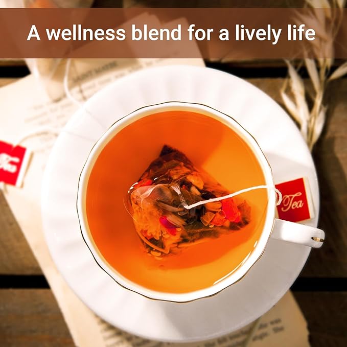 Bnwuam Eight Treasures Herbal Tea – Traditional Chinese Herbal Tea for Daily Immune Support, Energy & Relaxation (Caffeine-Free Wellness Drink)