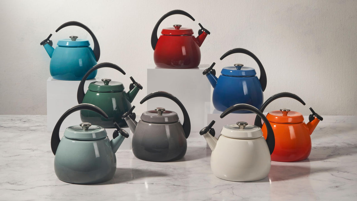 Le Creuset Enamel on Steel Cloche Kettle, 2.2 qt., Oyster