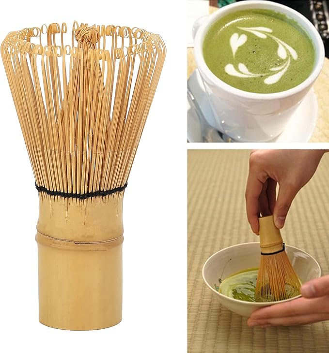 Matcha Whisk Chasen Tea Brush Tool for Japanese Green Tea Ceremony with Smooth Surface Comfortable Handle Fine Tines