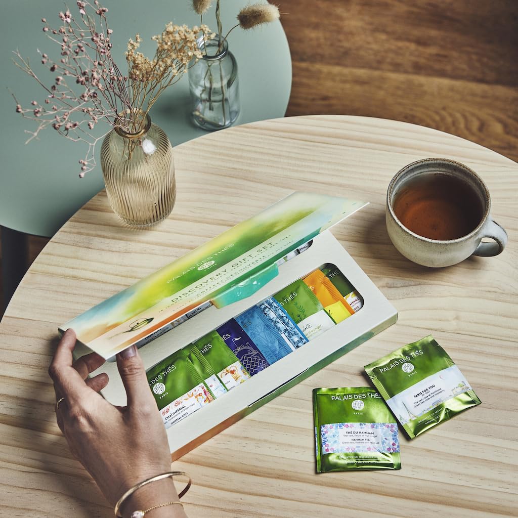 Palais des Thés - Discovery Gift Set Box with Flavored Teas - Organic Selection of Premium Tea Bags, Serves 18 Cups