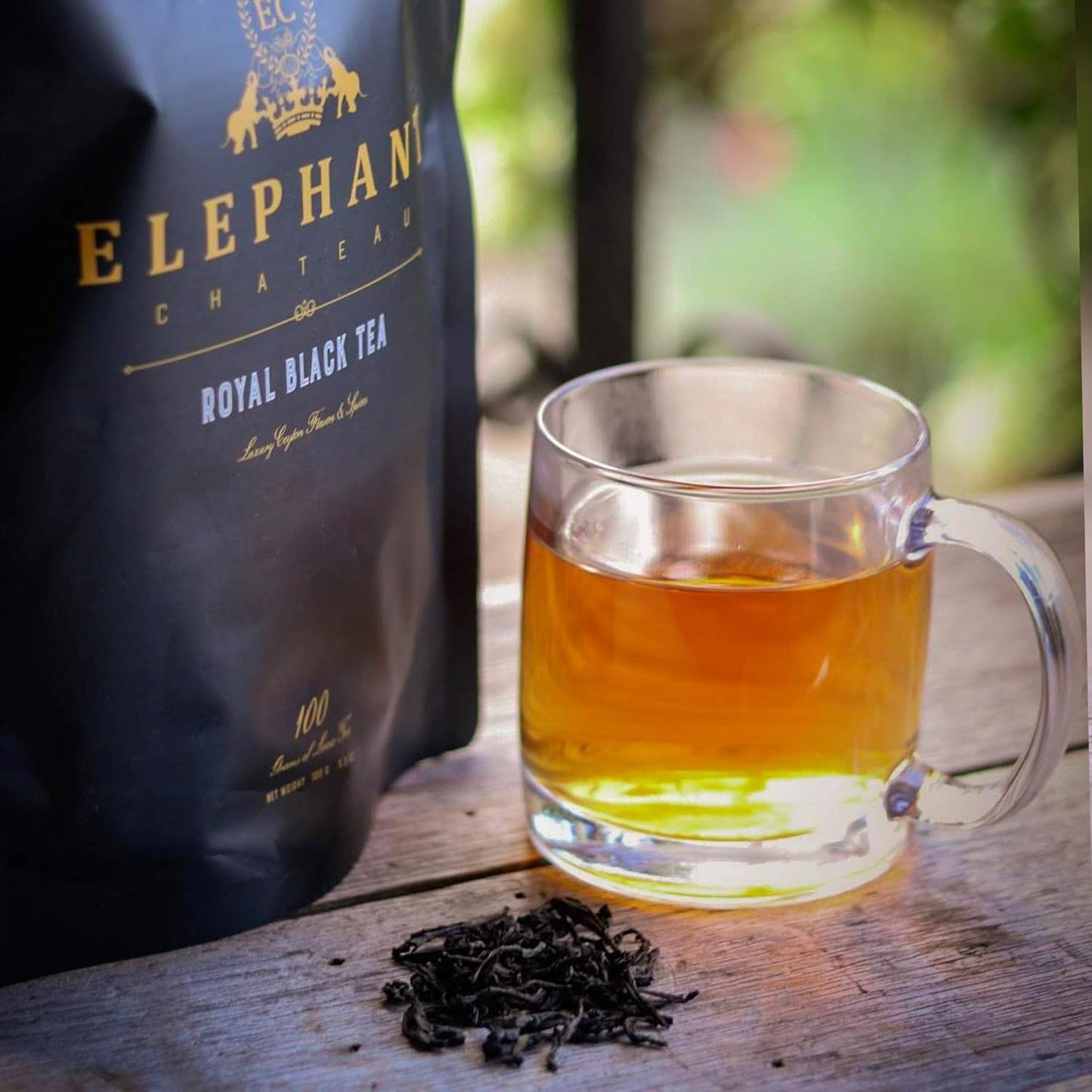 Flowery Ceylon Black Tea | 200g | Delicious High Elevation Nuwera Eliya Tea | Tasty Floral Aroma | Best Plain Without Sugar | English Breakfast | 100 Cups Aromatic Golden Liquor | Elephant Chateau
