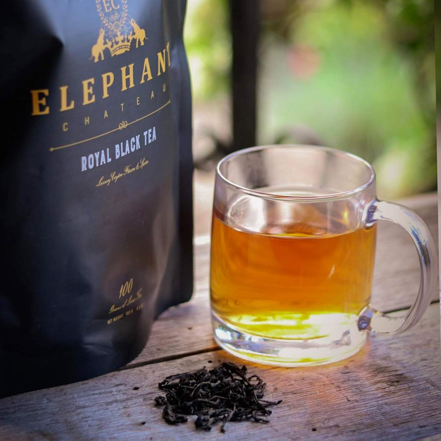 Flowery Ceylon Black Tea | 200g | Delicious High Elevation Nuwera Eliya Tea | Tasty Floral Aroma | Best Plain Without Sugar | English Breakfast | 100 Cups Aromatic Golden Liquor | Elephant Chateau