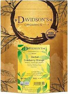 Davidson's Tea Bulk, Herbal Cranberry Orange, 16 Ounce