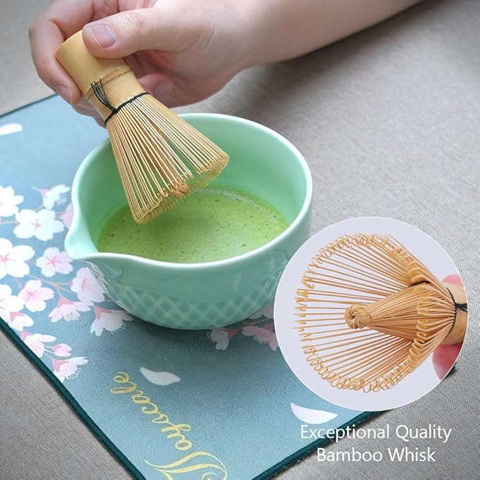 Joyscale Bamboo Matcha Whisk Set, Chasen, Scoop(Chashaku), Tea Spoon, Bamboo Whisk for Matcha Tea, Matcha Chasen For Tea Lover Gifts