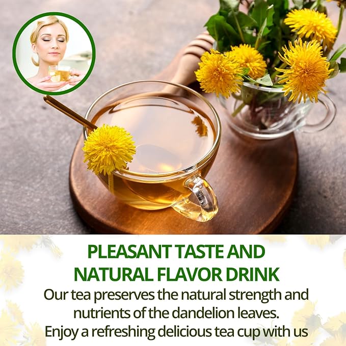 Vida Farm 125 Dandelion Tea Bags - 100% Natural Dandelion Leaf & Root, Sugar Free, Caffeine Free, Non-GMO - Premium Dandelion Root Herbal Tea