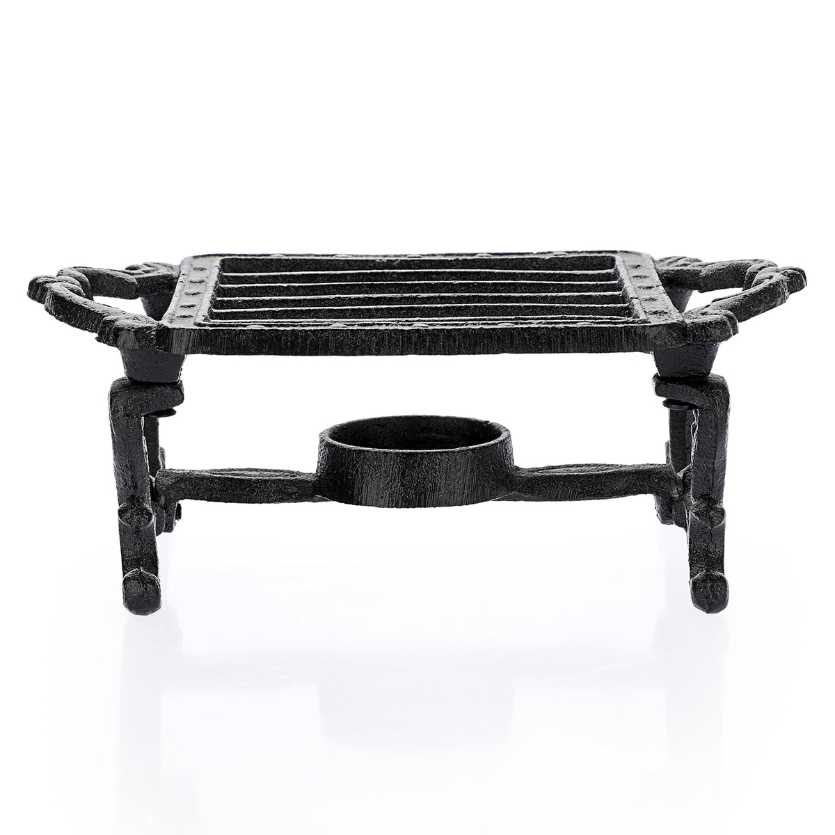 Sumnacon Tea Warmer Cast Iron Tea Pot Warmer with Tealight Candle Holder Sturdy Functional Teapot Warmer Stand for Office